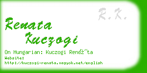 renata kuczogi business card